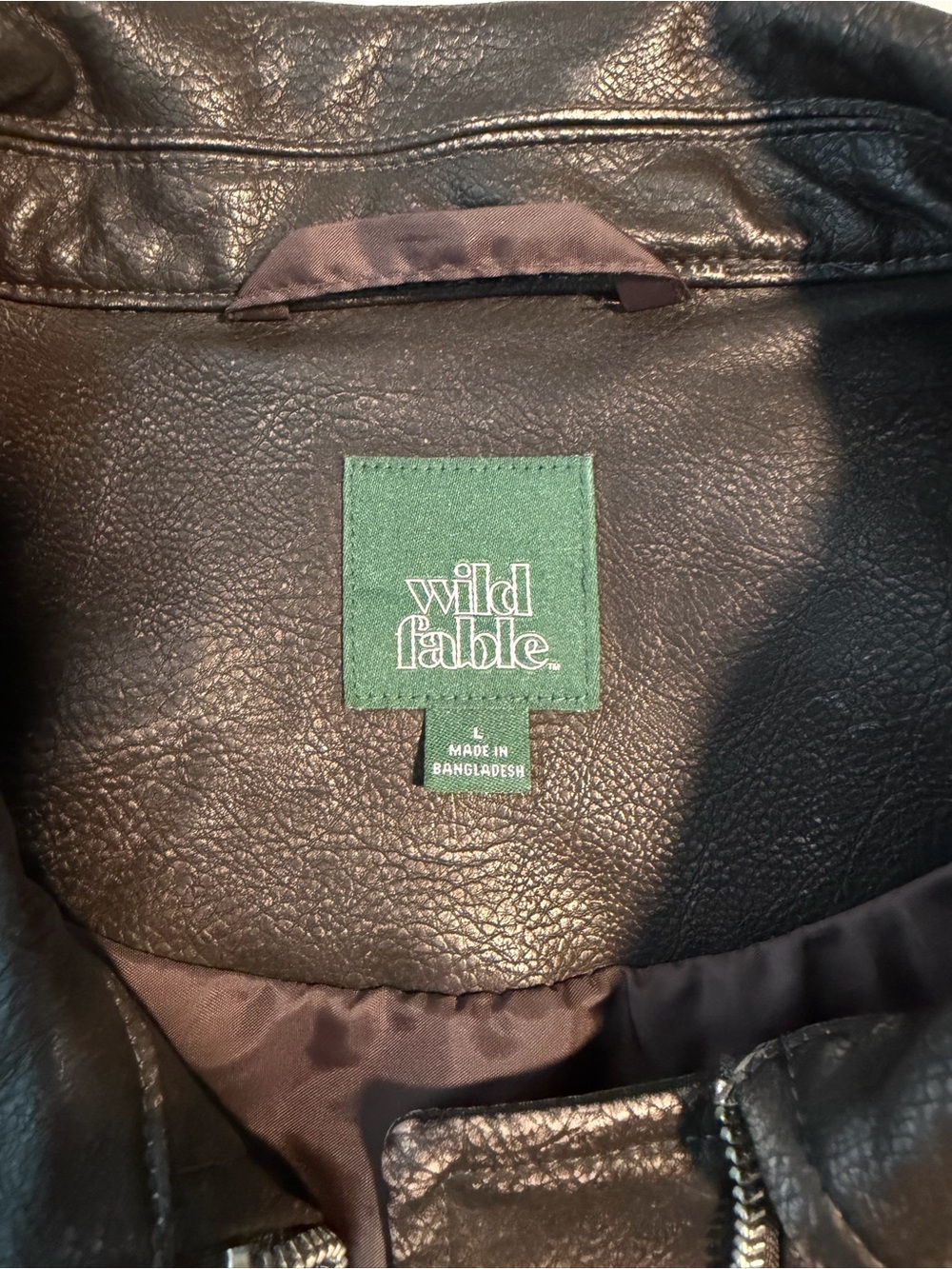 Wild fable brown leather jacket - Picture 8 of 8